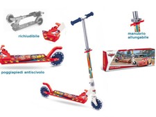 Monopattino Bambini Cars Richiudibile Regolabile in Alluminio Max 50 kg Bambino