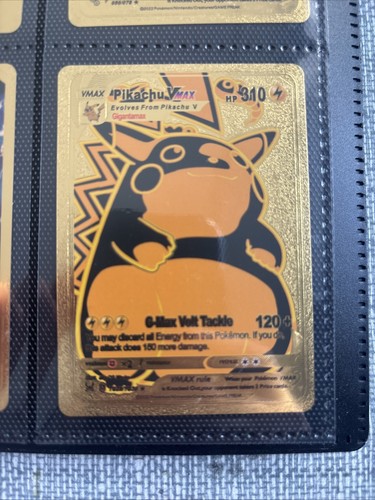 Pokemon pikachu vmax gold foil - vmax,