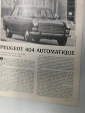 Articolo PeugeotArt36 Test Stradale 1967 Peugeot 404 Automatico Luglio 1967 3 pagine