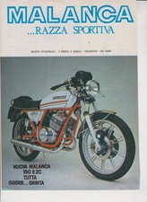 advertising Pubblicità-MOTO MALANCA 150 E 2C  1977 MOTOITALIANE  MOTOSPORT EPOCA