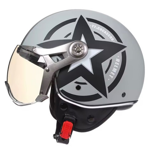 Casco moto retrò aperto - moto, 3/4