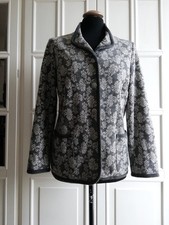 Giacca donna vintage Peter Hahn tirolese lana jacquard floreale XL 46 IT blazer