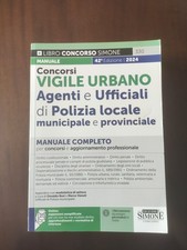 Libro Concorso Simone Concorsi Vigile Urbano E Ufficiali Polizia Locale NUOVO