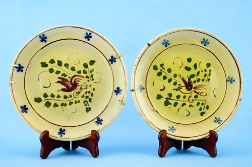 Antica coppia piatti ceramica