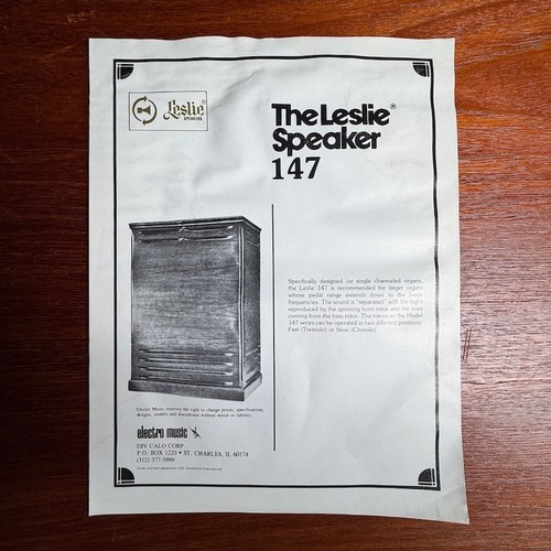 Vintage leslie speakers - leslie,