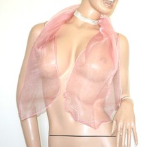 Foulard donna rosa cipria mini