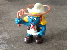 PUFFETTA COWBOY COWGIRL ORIGINALE ANNI 70 80 PUFFI PEYO OTTIME CONDIZIONI