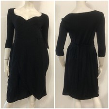 TERRE ALTE Vestito abito nero Tg 42 Wool Lana Merinos