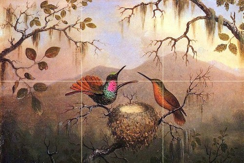 Due colibrì nido - due,