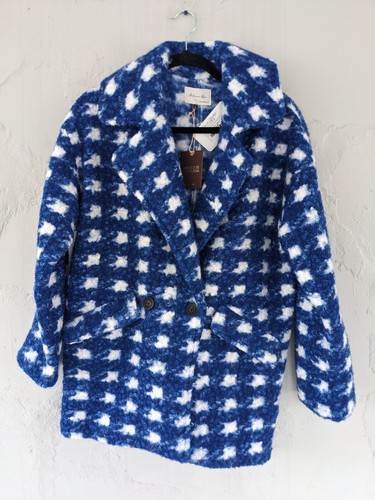 Cappotto donna blu bianco - cappotto, e