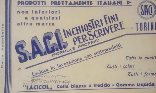Foglio anni trenta saci - anni,