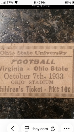 Biglietto calcio vintage ohio - calcio,