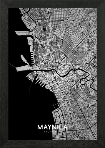 Maynila map framed wall - framed, art