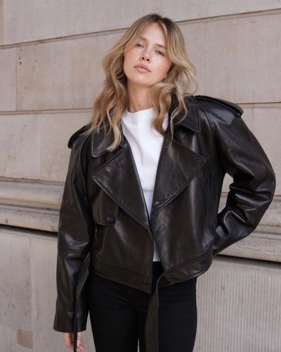 Giacca donna pelle nera - , alla