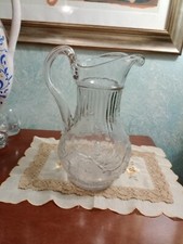 ANTICA CARAFFA BROCCA IN VETRO   FINEMENTE DECORATA IDEALE PER BIBITE THE