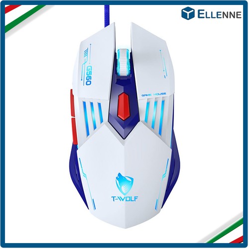 Mouse gaming bianco rgb g560 - mouse,