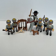 Playmobil Soldatini Ribelli Guerra Civile Cavallo Soldati Confederati x 6 Western