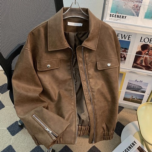 Giacca pelle uomo americana - pelle,