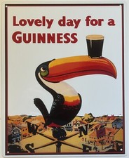 Insegna da parete in metallo stile vintage - Bella giornata per un tucano Guinness 10x8 pollici [GUIN8]