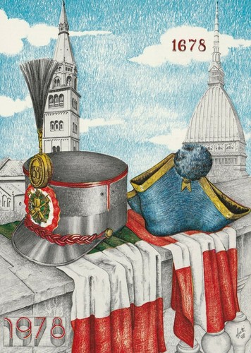 Cartolina accademia militare - cartolina,