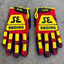 SE Racing Retro Gloves Red W/
