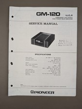 Pioneer GM-120 Manuale di