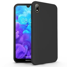 Cover Custodia Silicone Morbido Tpu Slim Soft per Huawei Y5 2019 Nero