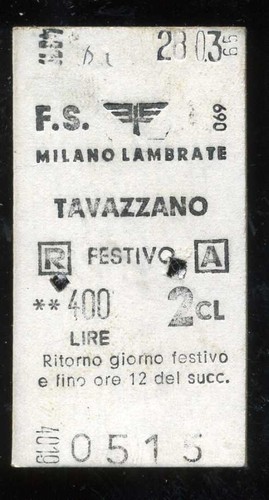 Biglietto treno ferrovia - biglietto,