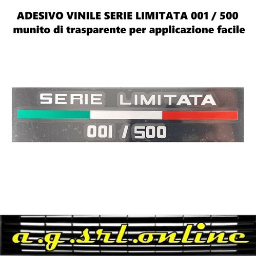 Serie limitata adesivo - serie, vinile