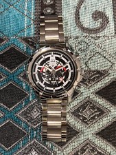 Orologio Uomo Scheletrato Acciaio Leggero Quarzo Datario Scatola Idea Regalo