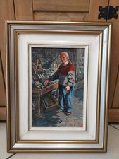 VENDITORE AMBULANTE DIPINTO AUTENTICO DI ANDREA PATRISI NAPOLI ARTE NAPOLETANA 