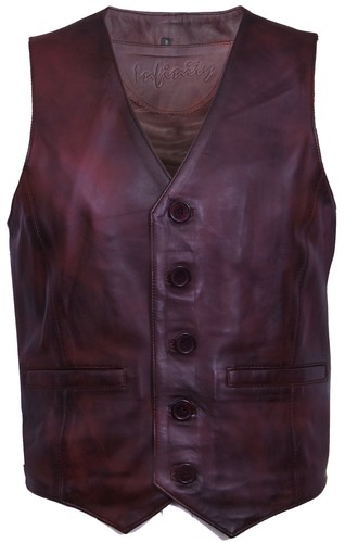 Gilet uomo pelle marrone - uomo,