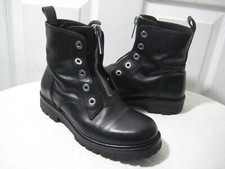 Diesel stivali pelle nero oro