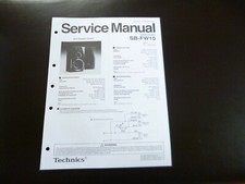 Manuale di servizio originale Technics SB-FW10