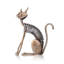 Metal Sculpture Iron Art Cat