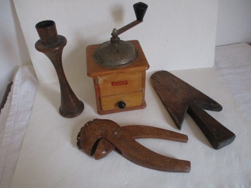 Lotto vintage oggetti legno - lotto,
