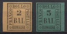 Romagne 1859 - 2 e 3 Bai - Nuovi Linguellati MH* - Freschi e con Ottimi Margini