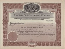 Tonopah Oriental Mining Company Nevada - non emesso