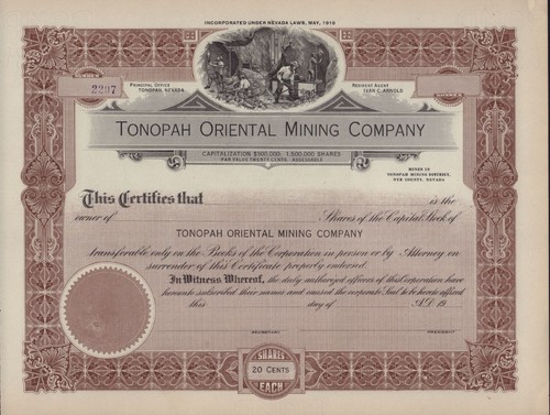 Tonopah oriental mining - tonopah,