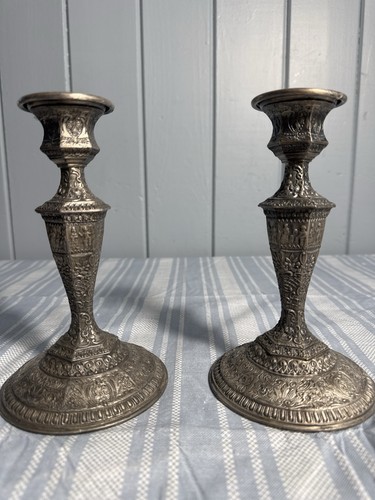 Antica coppia candelabri - di,