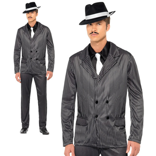 Gangster costume gessato - gessato, uomo