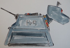 Acquerello K9 Dr Who robot