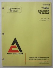 FIAT-ALLIS HD-6E trattore cingolato uso manutenzione operation maintenance