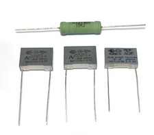 Kit riparazione giradischi Ariston RD80 RD110 3 condensatori + 1 resistenza