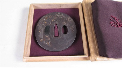 Antica spada giapponese tsuba - antica,