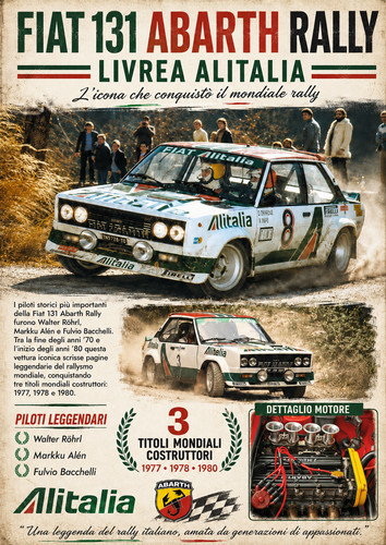 Poster fiat 131 - fiat, abarth