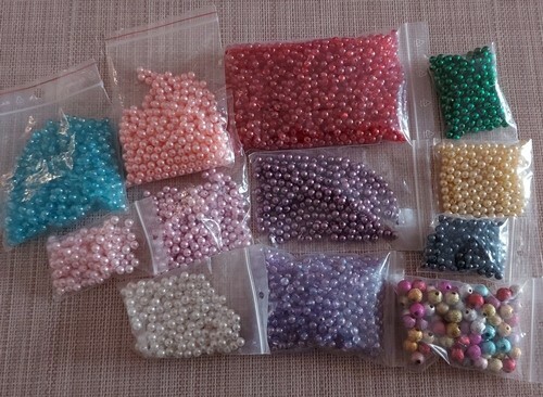 Lotto perline plastica 6mm