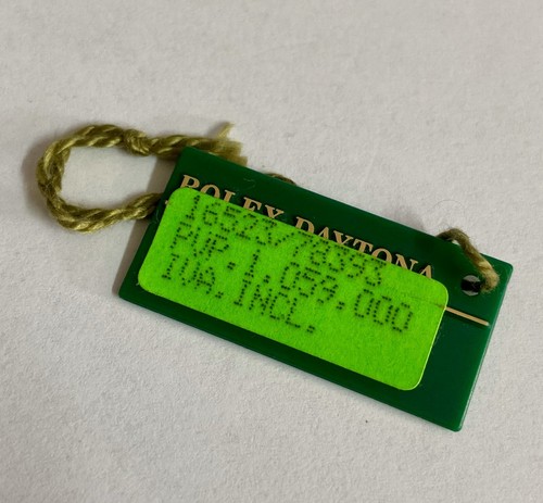 Rolex green tag hangtag - rolex,