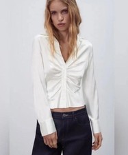 NWT Zara Button Down Ruched