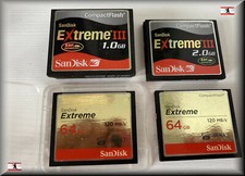 SanDisk Extreme III Compact Flash 1 GB 2 GB 4 GB 8 GB 32 GB 64 GB con custodia protettiva